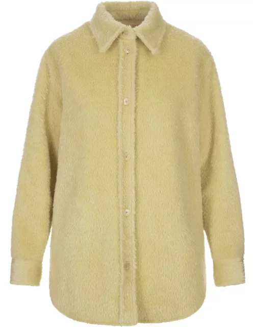 Isabel Marant Alpaca Celiane Jacket In Pale Yellow