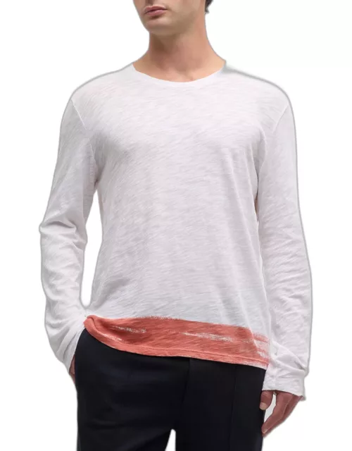 Men's Slub Jersey T-Shirt with Paint Stroke