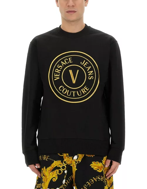 versace jeans couture "v-emblem" sweatshirt