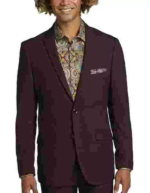 Paisley & Gray Men's Slim Fit Peak Lapel Suit Separates Jacket Port Purple Wine