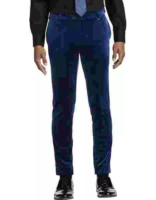 Egara Skinny Fit Men's Suit Separates Corduroy Pants Cobalt Corduroy