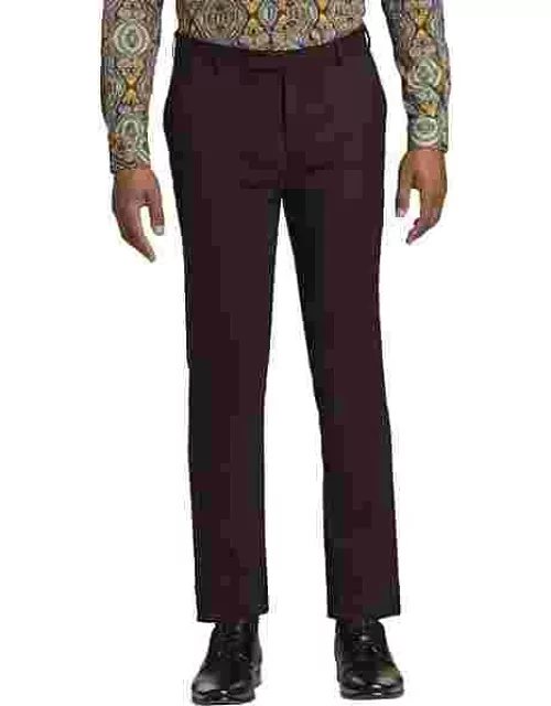 Paisley & Amp; Gray Men's Paisley & Gray Slim Fit Suit Separates Pants Port Purple Wine