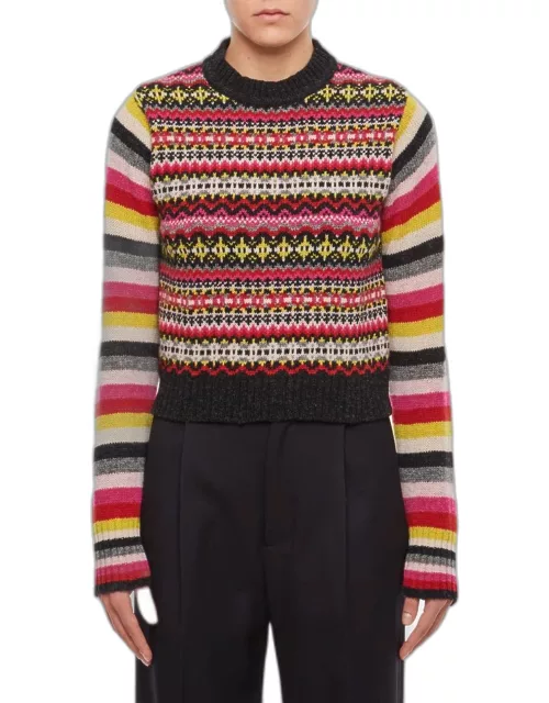 Molly Goddard Charlie Lambswool Crewneck Sweater Multicolor