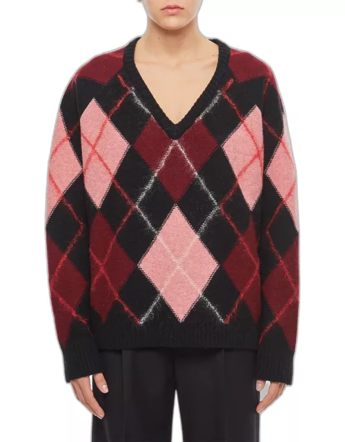 Molly Goddard Joanne V-neck Mohair Sweater