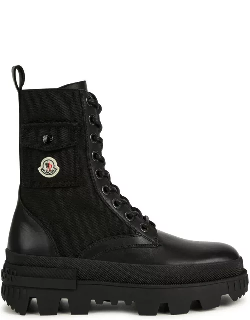 Moncler Konture Leather Ankle Boots - Black