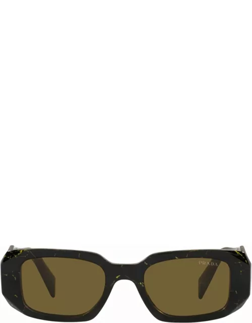Prada Eyewear Pr 17ws Black / Yellow Marble Sunglasse