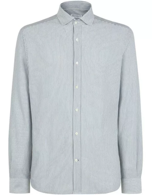 Striped Button-up Shirt Brunello Cucinelli