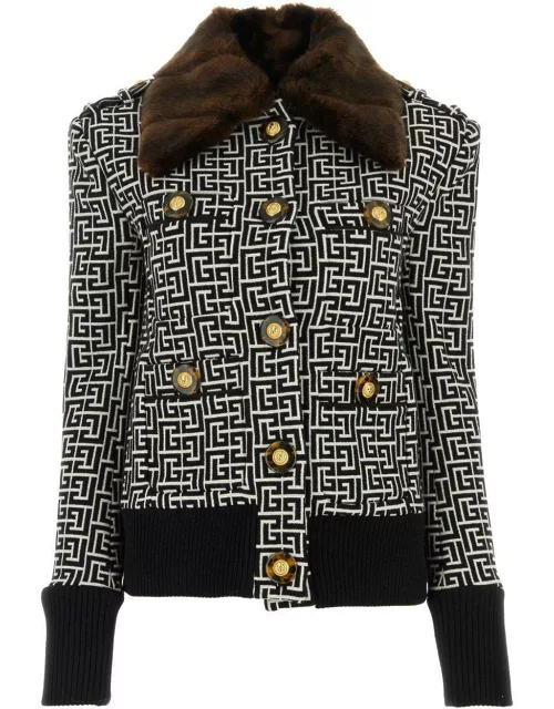 Balmain Pb Monogrammed Button Embellished Jacket