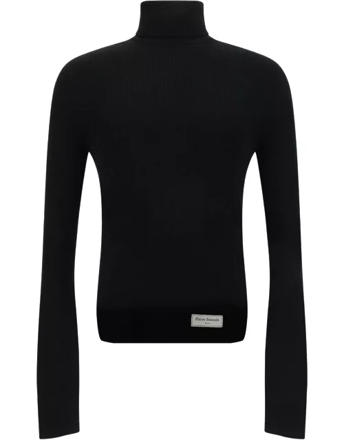 Balmain Turtleneck Sweater In Merino Woo