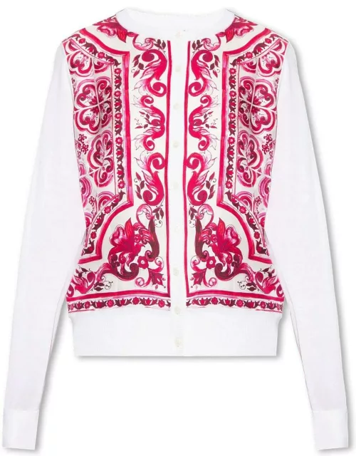 Dolce & Gabbana Majolica Print Silk Cardigan