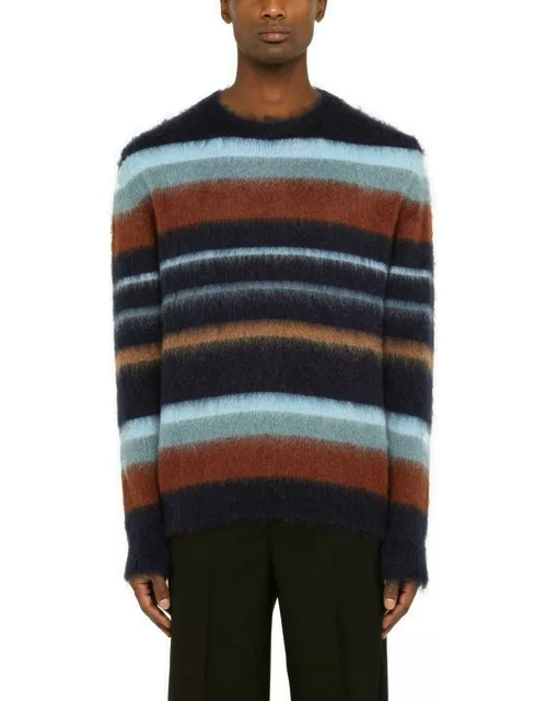 Etro Striped Crew-neck Sweater In Woo