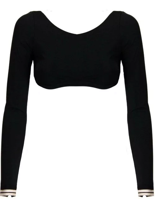 Palm Angels Scoop Neck Cropped Top