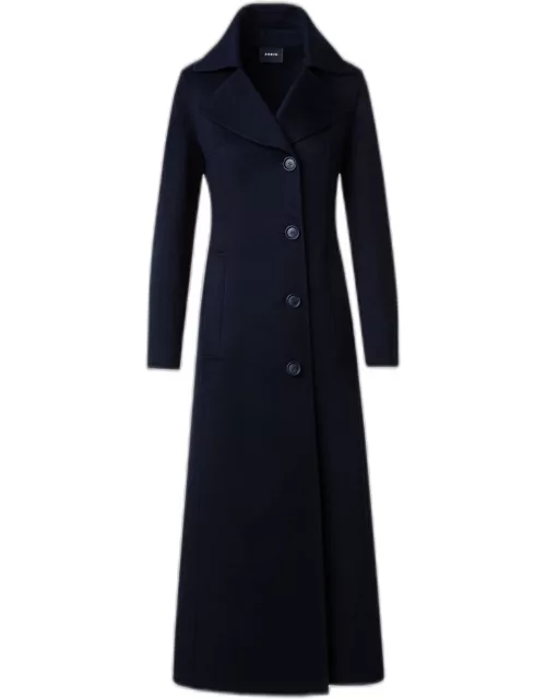 Cashmere Double-Face Single-Breasted Long Coat