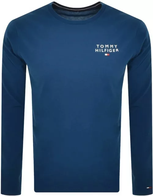 Tommy Hilfiger Long Sleeve Logo T Shirt Blue