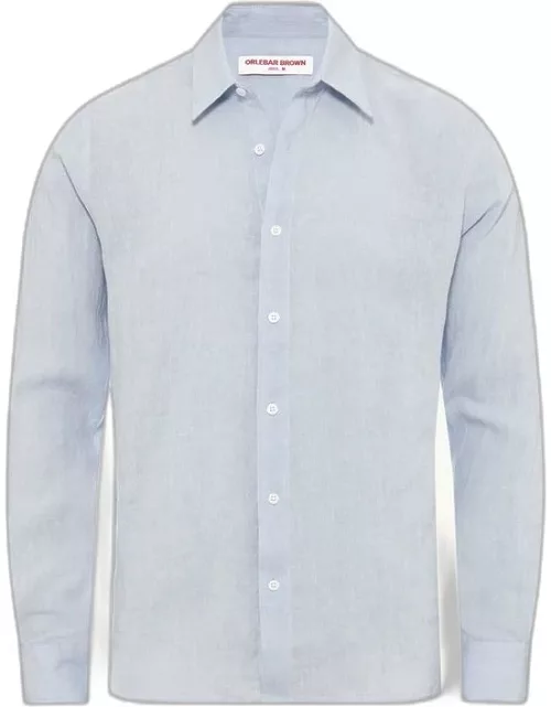 Justin Linen - Relaxed Fit Luxury Italian Linen Shirt In Hush Colour