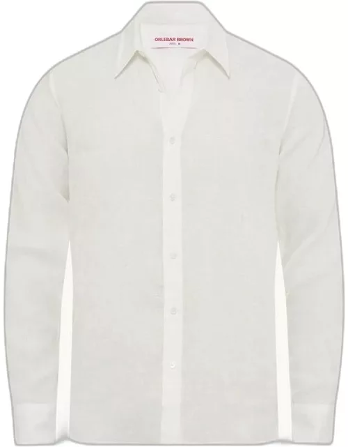 Justin Linen - Relaxed Fit Luxury Italian Linen Shirt In White