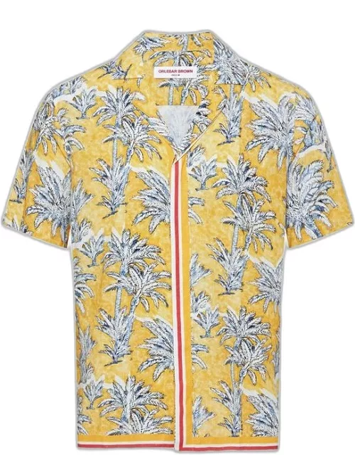 Maitan - Toucan Palm Border Capri Collar Shirt