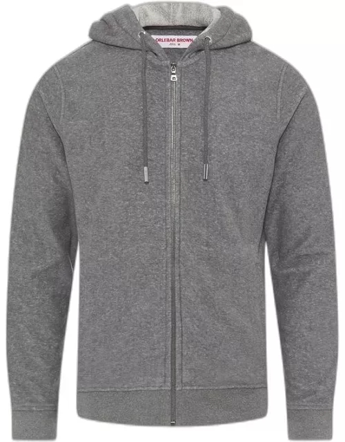 Mathers Binding - Piranha Grey Marl Classic Fit Zip-Thru Hooded Sweatshirt