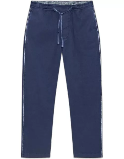 Sonoran - Lagoon Blue Ladder Stitch Relaxed Fit Garment-Dyed Trouser