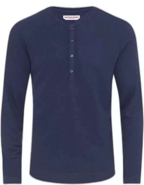 Harrison Cashmere - Lagoon Blue Classic Fit Long-Sleeve Cashmere T-shirt
