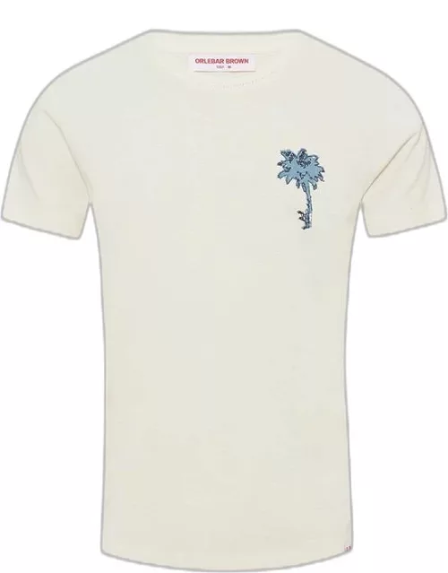 Ob Classic Tee - Cashew Mini Embroidery Palm Tree Classic Fit T-shirt