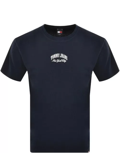 Tommy Jeans Tonal Arch Varsity T Shirt Navy