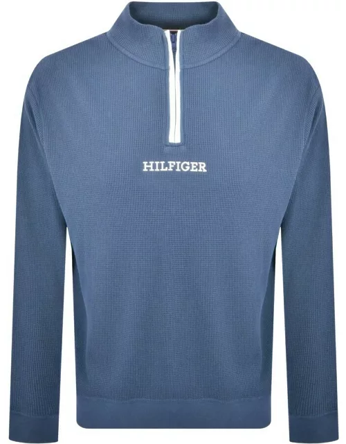 Tommy Hilfiger Lounge Half Zip Sweatshirt Blue