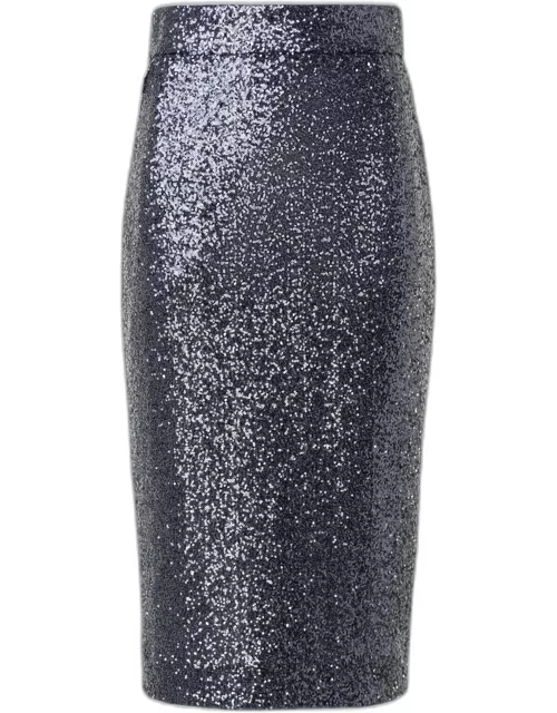 Sequined Jersey Pencil Skirt