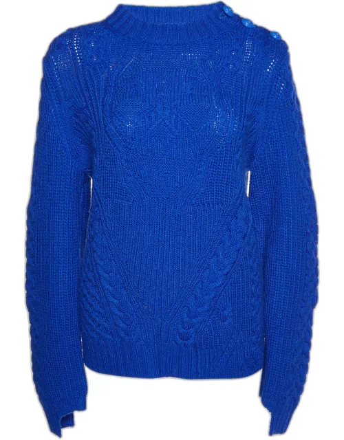 Zadig & Voltaire Defile Royal Blue Wool Knit Kelly Sweater