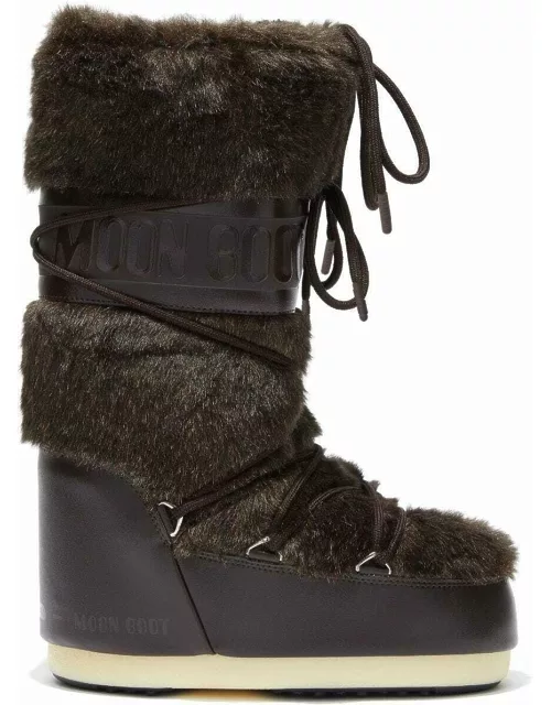 Brown Icon faux-fur snow boot