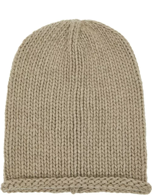 Inverni Slouchy Cashmere Beanie - Taupe