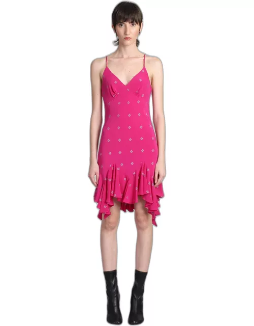 Givenchy Dress In Fuxia Silk