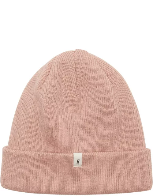 ON Ribbed Wool Beanie - Rose