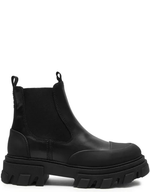 Ganni Leather Chelsea Boots - Black - 37 (IT37 / UK4)