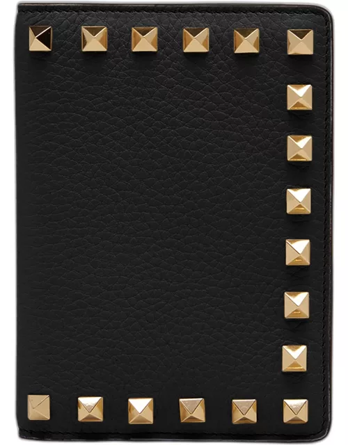 Rockstud Leather Passport Cover