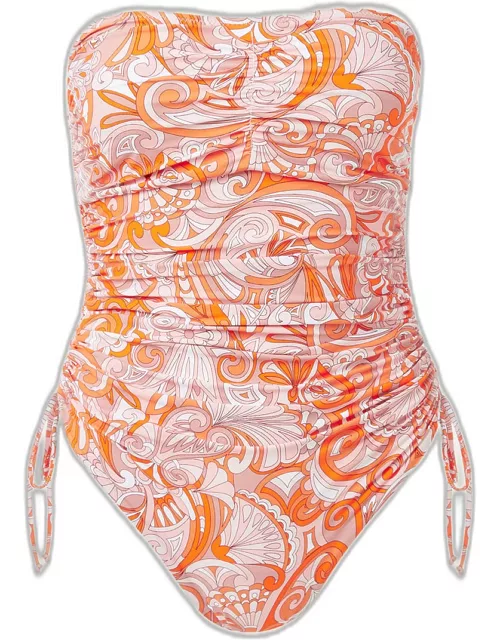 Sydney Solid Ruched Bandeau Swimsuit