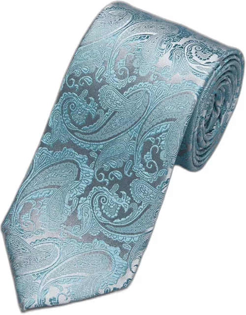 JoS. A. Bank Men's Reserve Collection Fancy Formal Paisley Tie, Teal, One