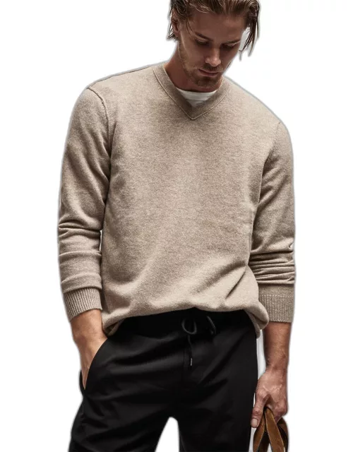 Recycled Cashmere V Sweater