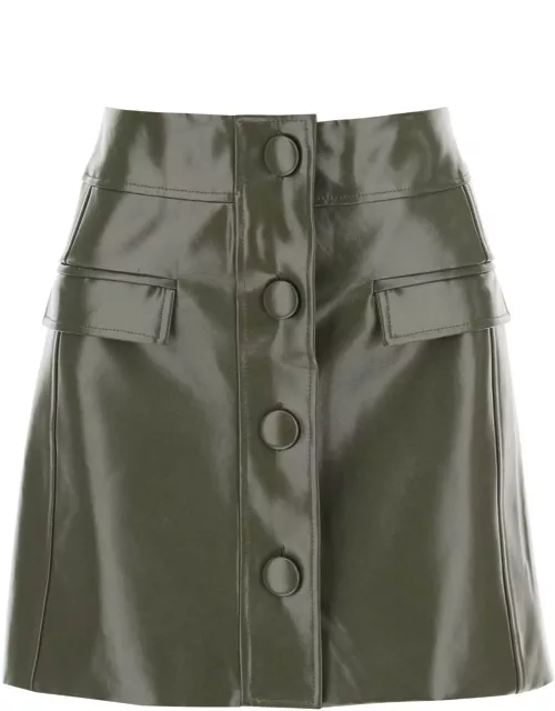 MVP WARDROBE montenapoleone mini skirt in coated cotton
