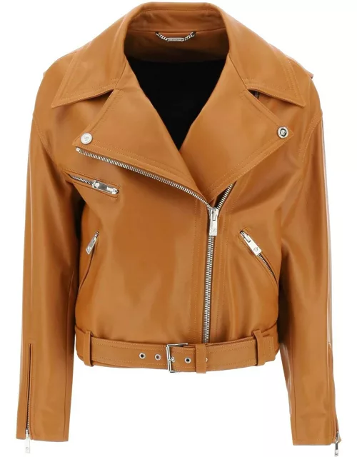 VERSACE biker jacket in leather