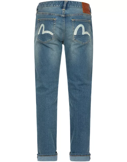 Seagull Print Flex Skinny Denim Jeans #2028