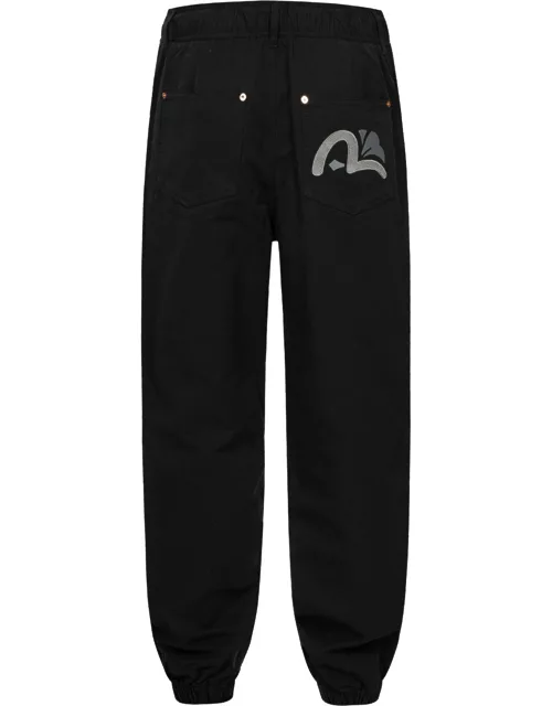 Hide-and-Seek Godhead and Seagull Embroidery Loose Fit Jogger