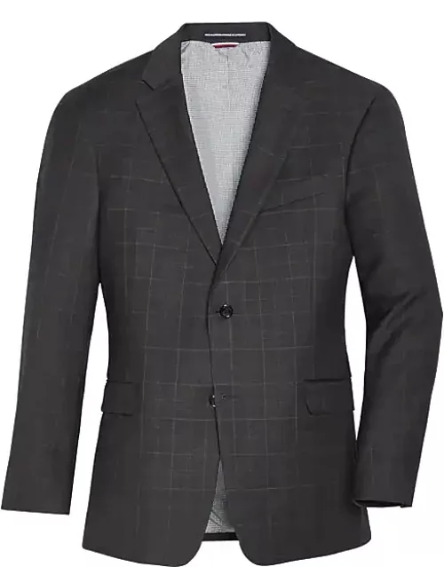 Tommy Hilfiger Modern Fit Men's Suit Separates Coat Charcoal Windowpane