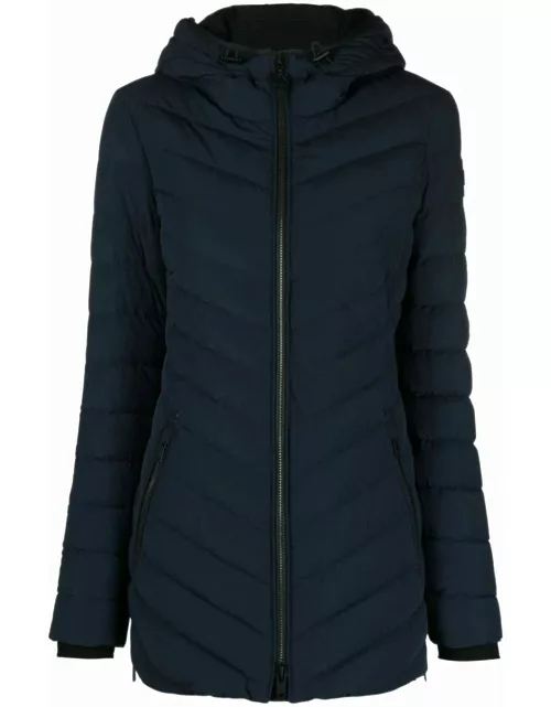 Chevron-quilted puffer jacket