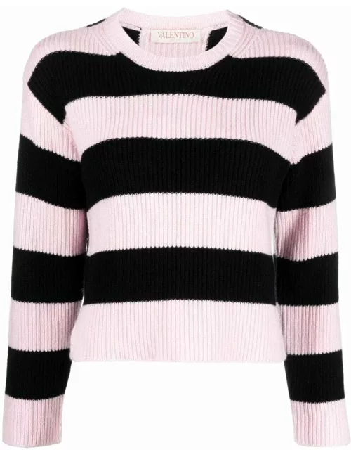 Striped virgin wool jumper