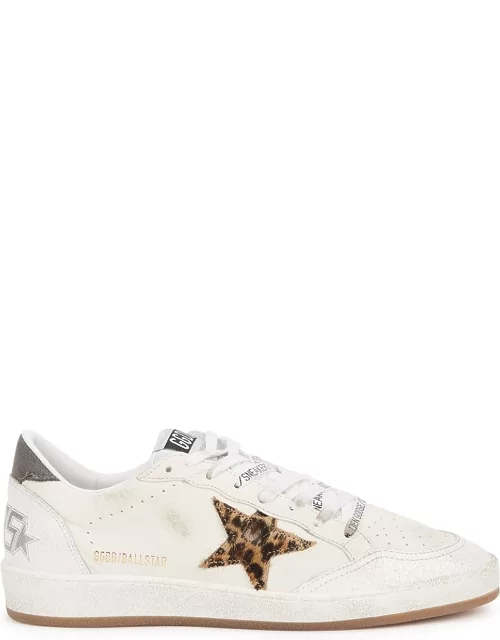 Golden Goose Ball Star White Distressed Panelled Sneakers, Sneakers