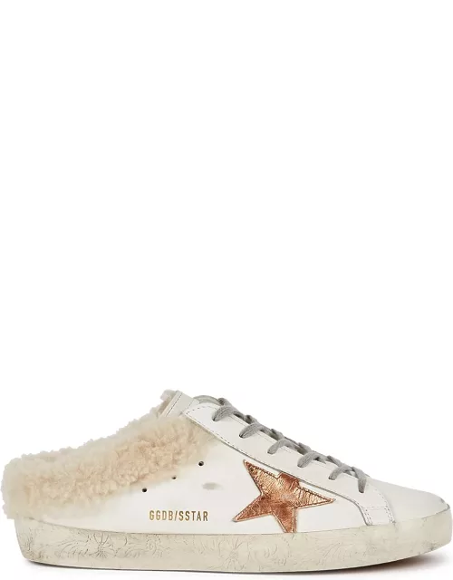 Golden Goose Superstar Distressed Leather Sneakers, Sneakers, White