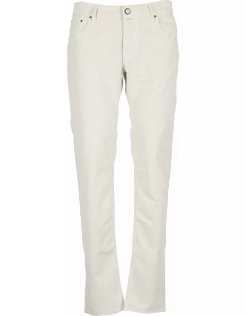 Slim Ribbed Trousers By Jacob Cohen