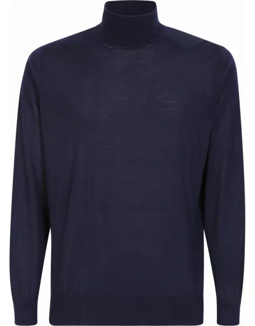 Colombo Blue Silk And Cashmere Sweater