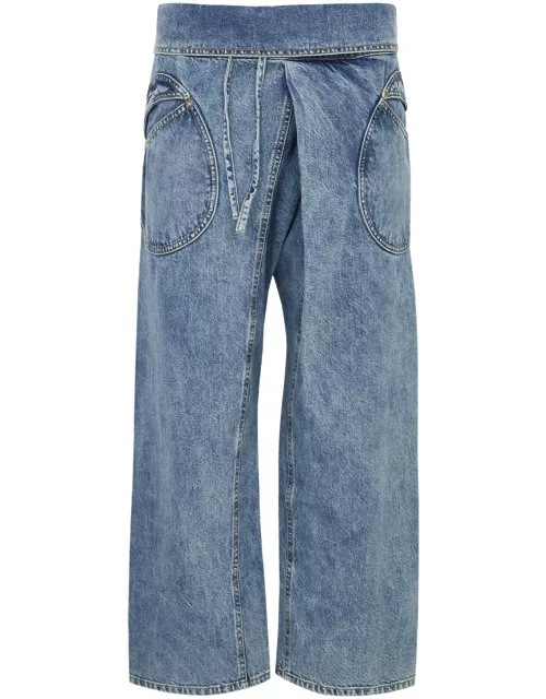 Gimaguas Oahu Cropped Wide-leg Jeans - Denim - L (UK14 / L)